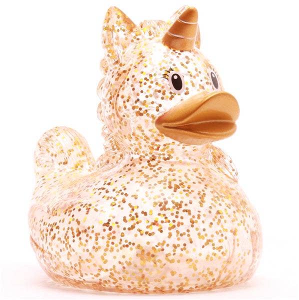 Goldglitzerndes Einhorn-Entchen