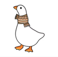 Pin's Canard Blanc Echarpe