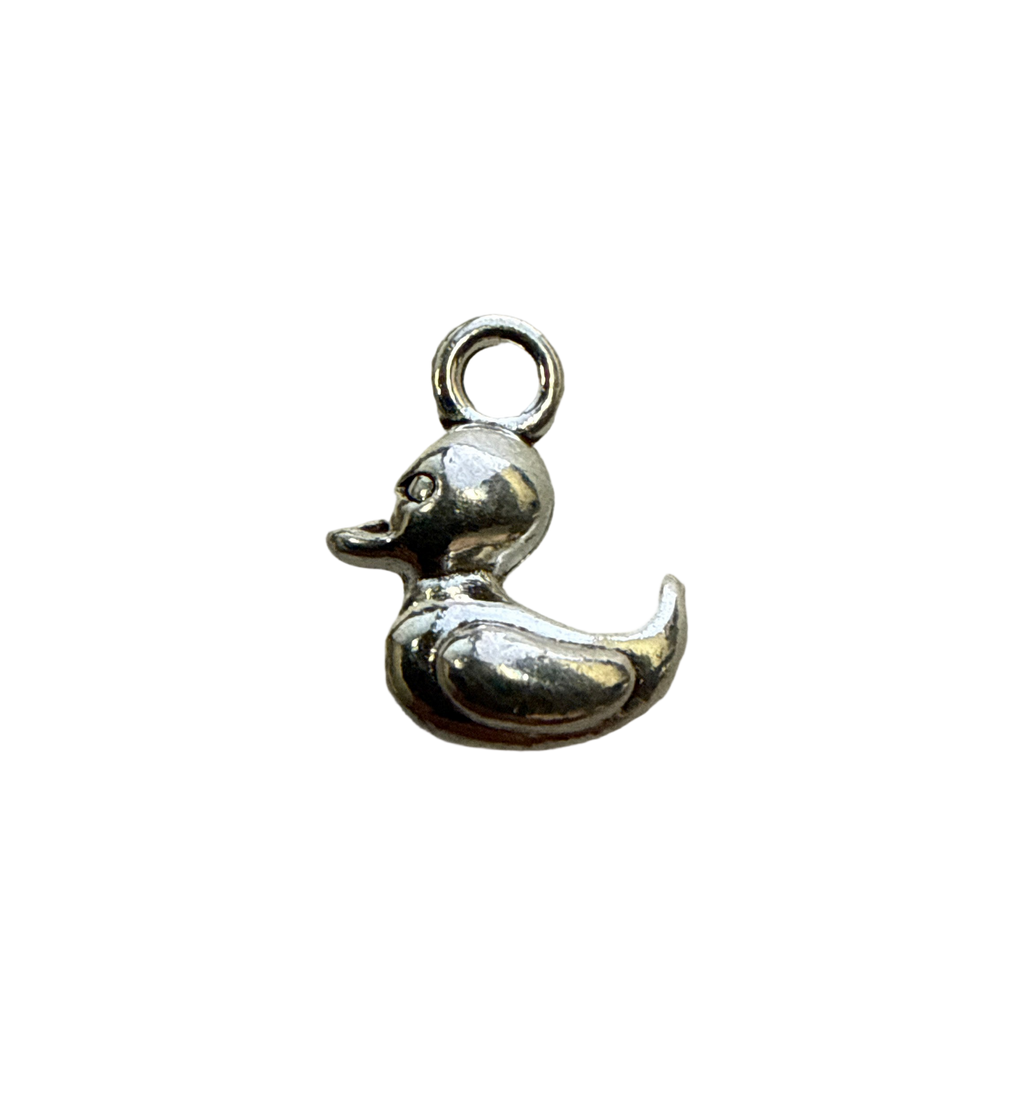 Silver Duck Charm