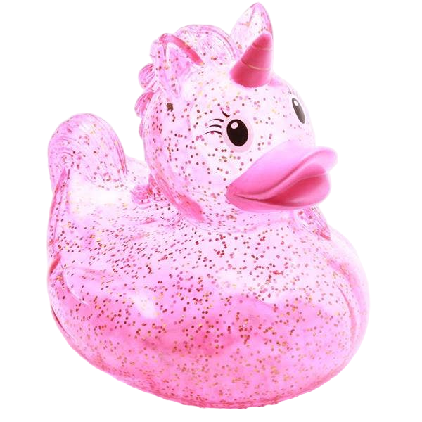 XL Pink Glitzernde Einhorn-Ente
