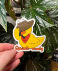 Autocollant Canard Cowboy "Quack-owdy"