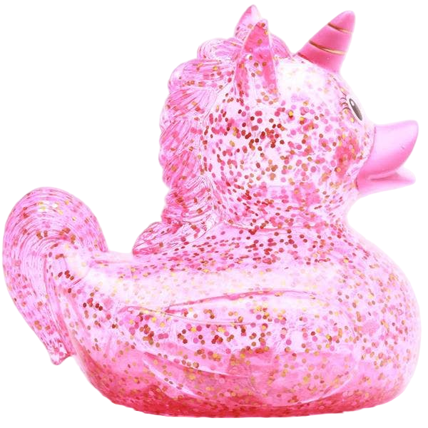 Glitzernde rosa Einhorn-Ente