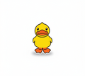 Autocollant Canard Jaune Debout