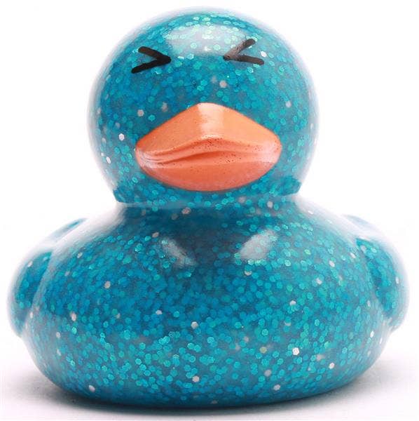 Glitzer-Ente – Blau