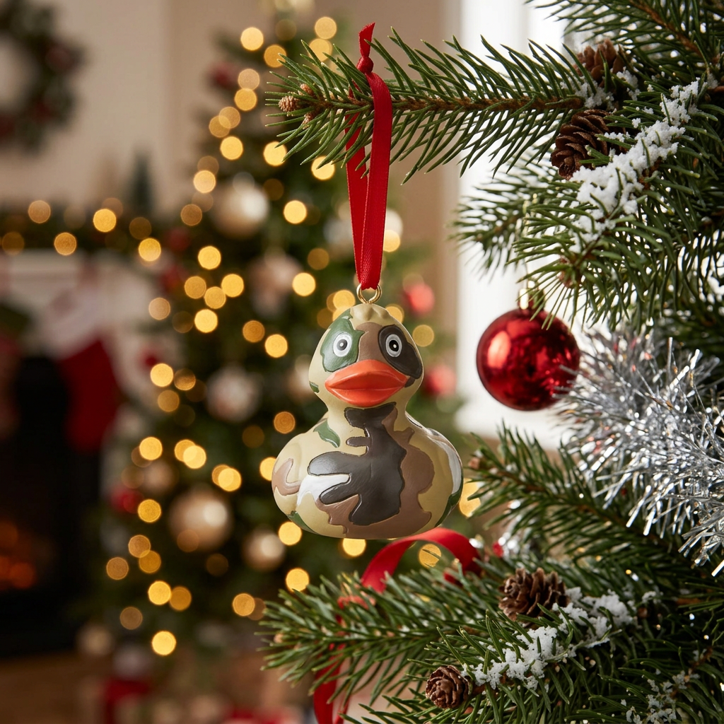 Décoration à suspendre Canard Camouflage Yarto – ornement Duck’oration