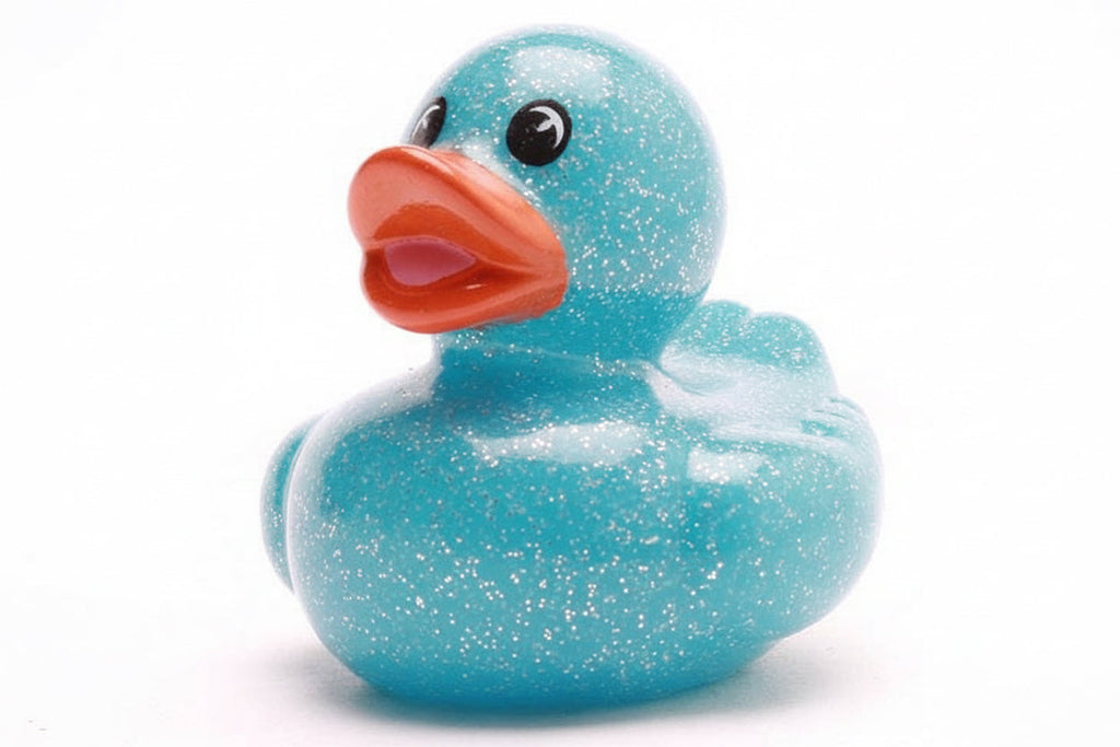 Mini Glitter Duck - blue