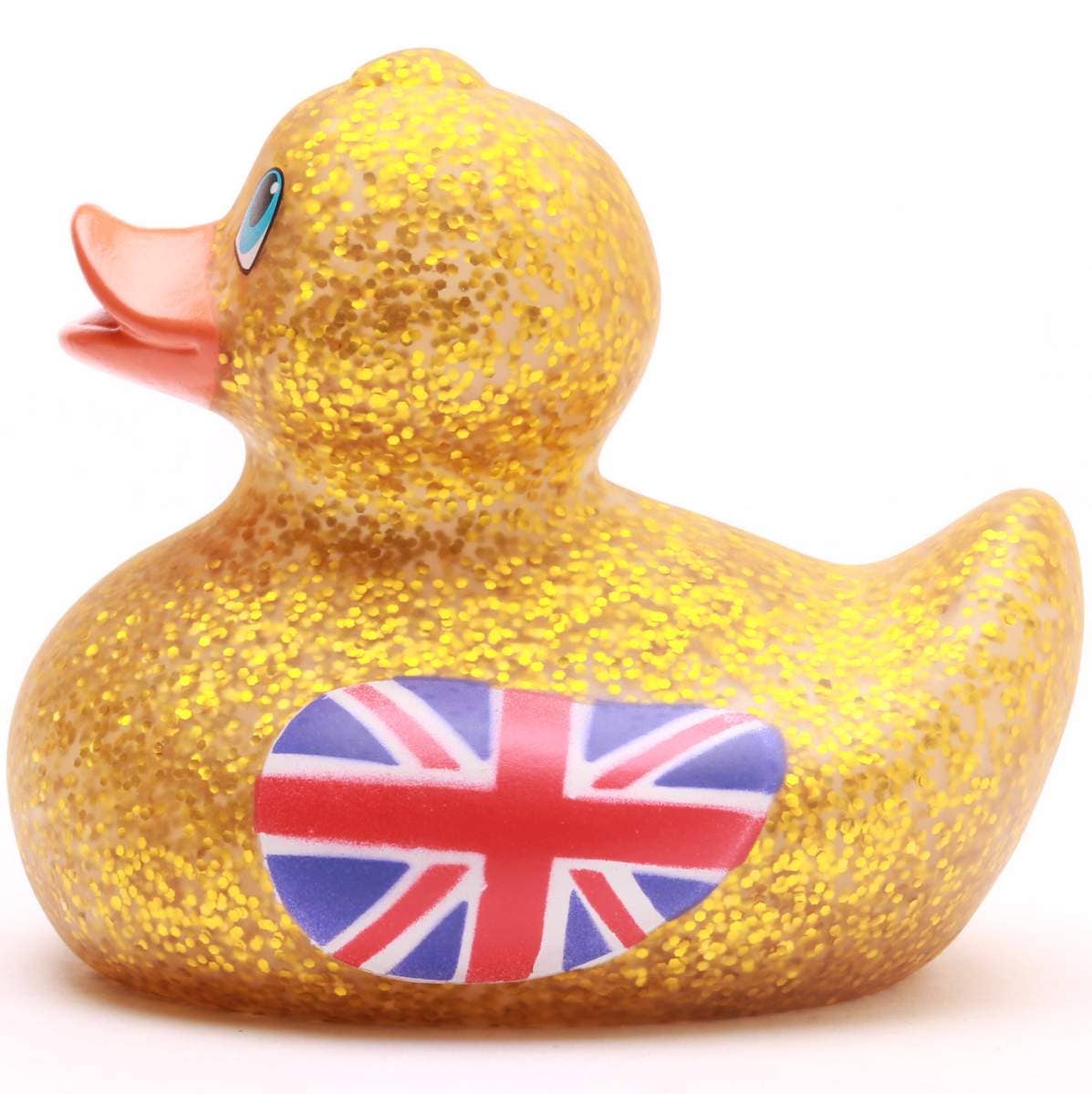 Union Jack Ente - Glitzer Gold