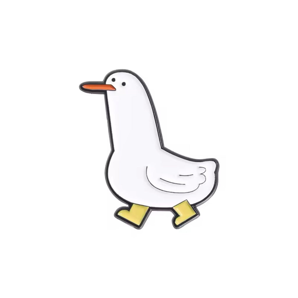 Weiße Ente Button