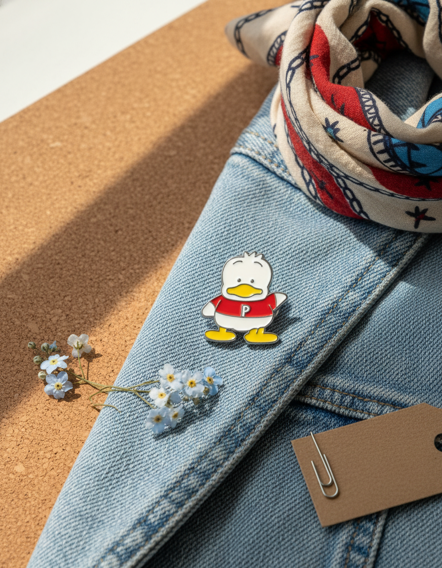 Weiße Entennadel „P“