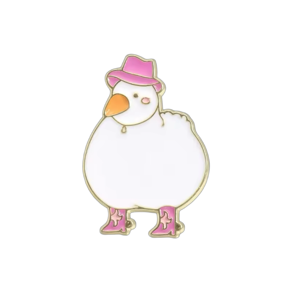 Pin's Canard Blanc Cowgirl
