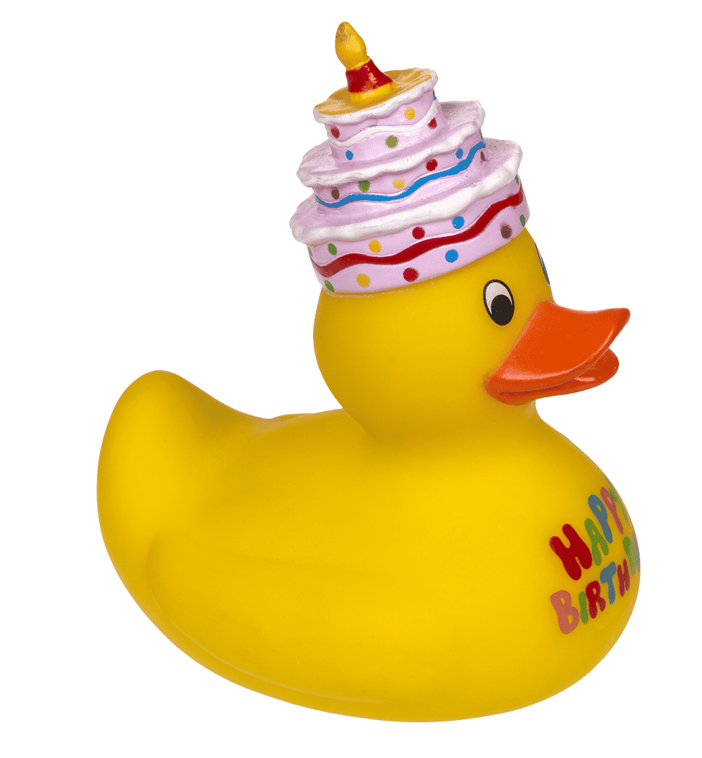 Jaune canard couineur – joyeux anniversaire – vue 3
