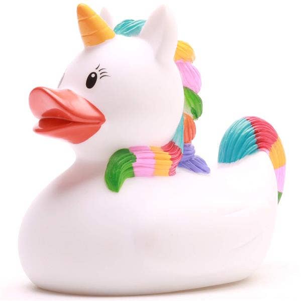 White Rainbow Unicorn Duck