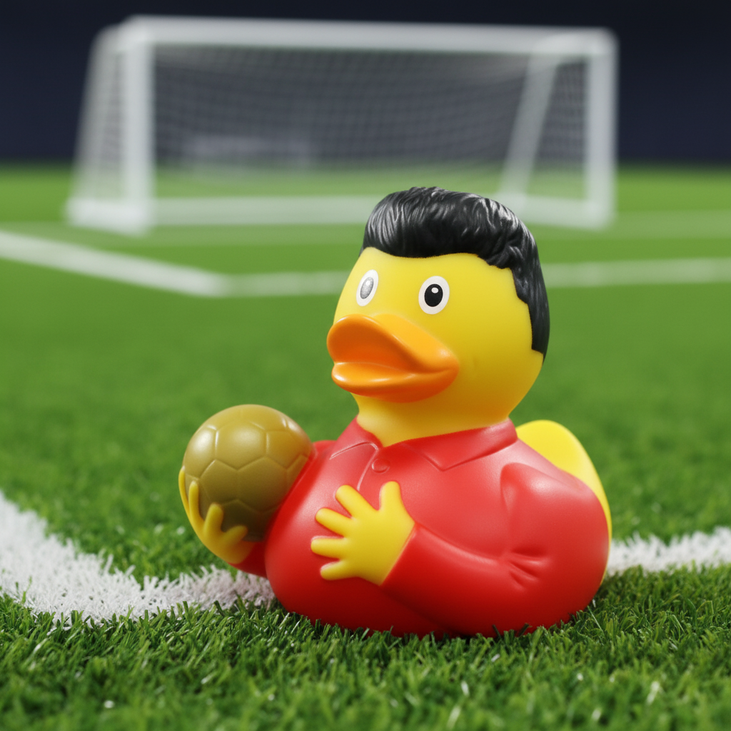 Grüne Stern-Fußball-Ente