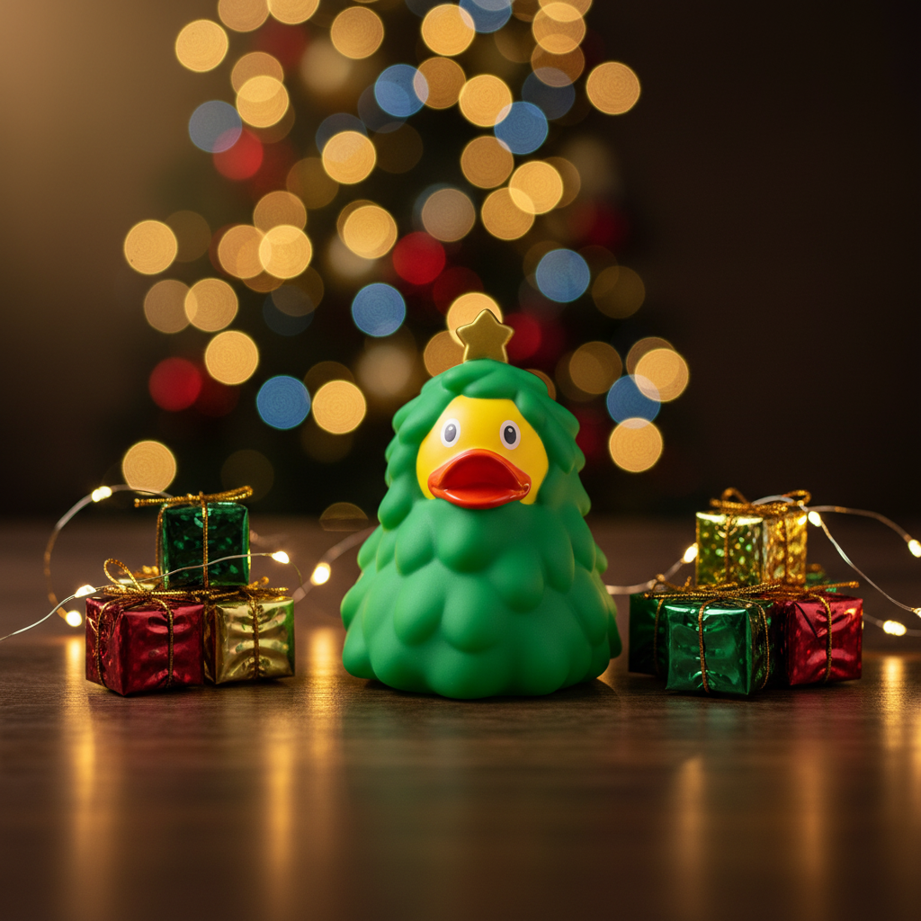Duck Christmas Tree Green