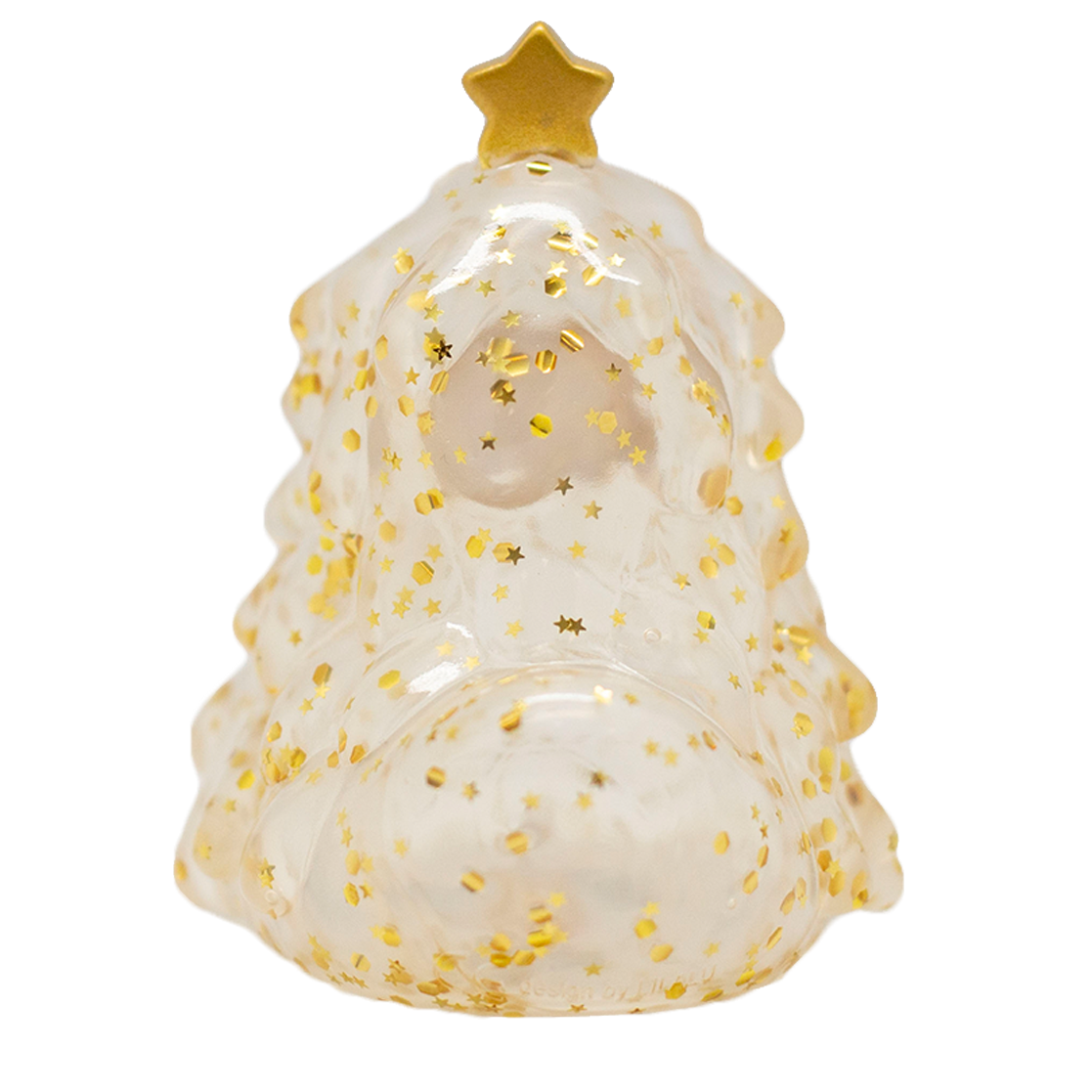 Duck Christmas Tree Gold Glitter