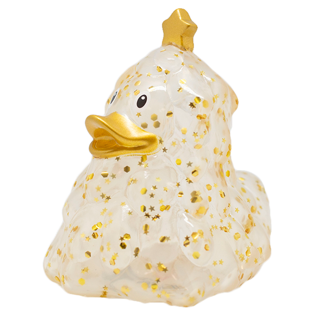 Duck Christmas Tree Gold Glitter