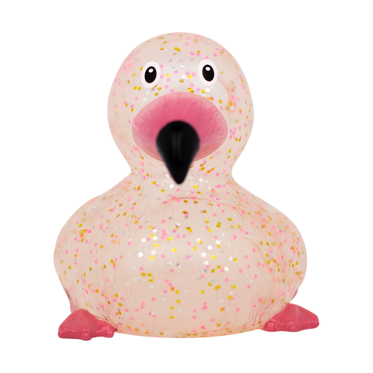 Glitzernde rosa Flamingo-Ente