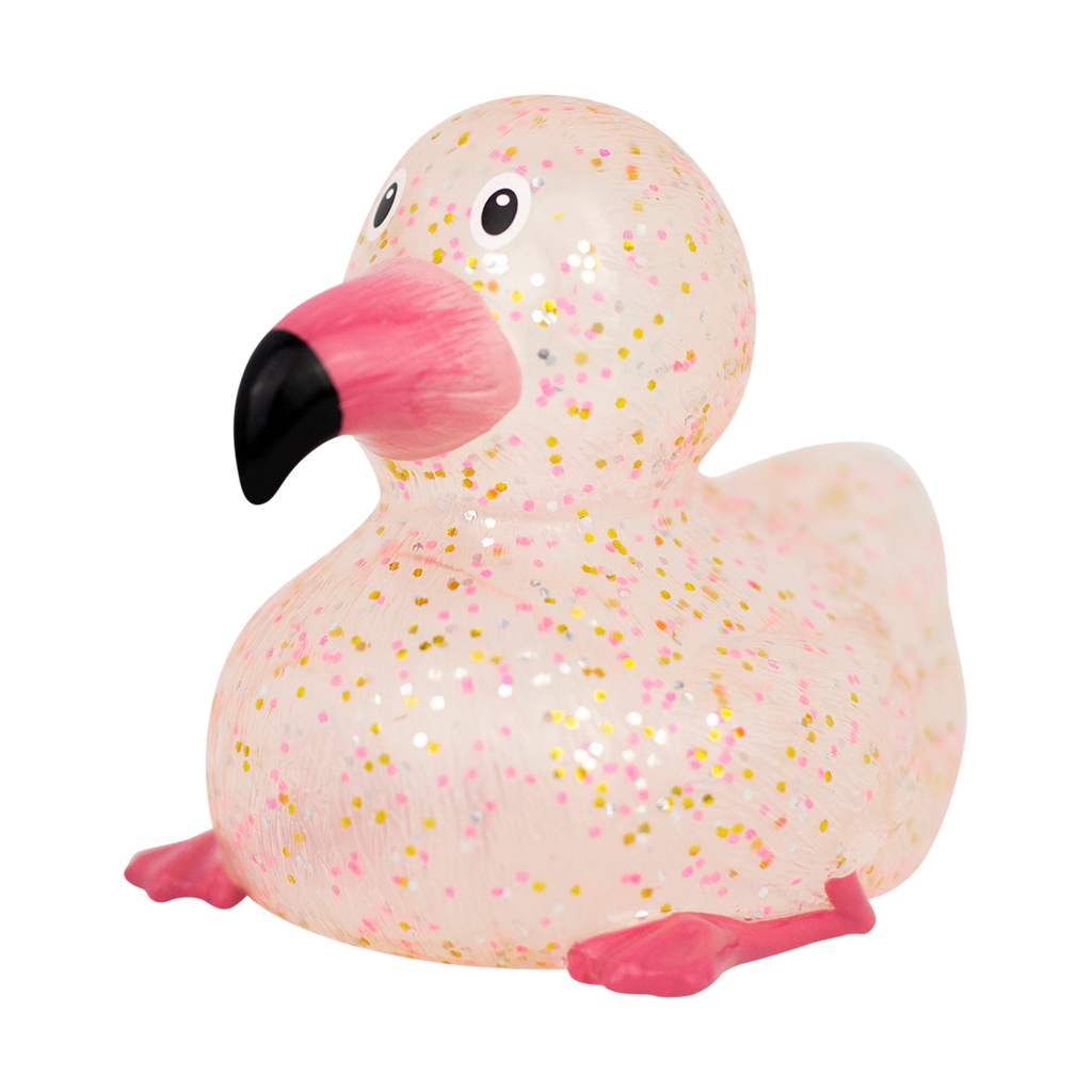 Glitzernde rosa Flamingo-Ente