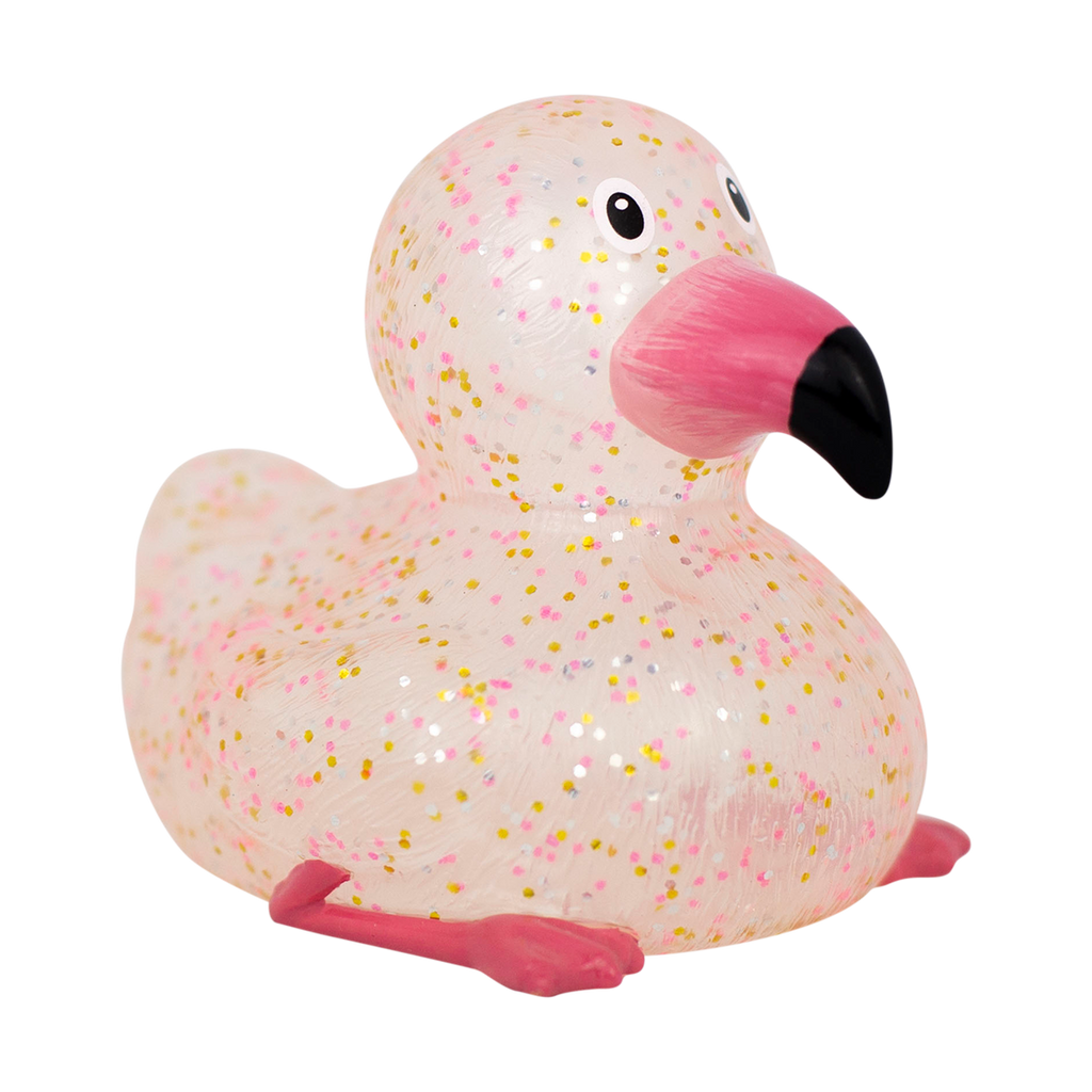 Glitzernde rosa Flamingo-Ente