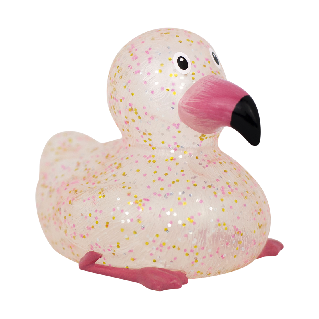 Glitzernde rosa Flamingo-Ente