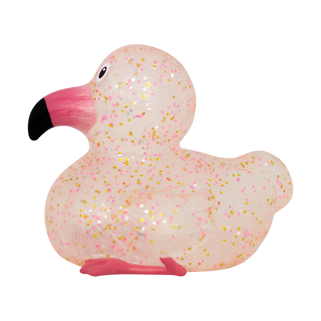 Glitzernde rosa Flamingo-Ente