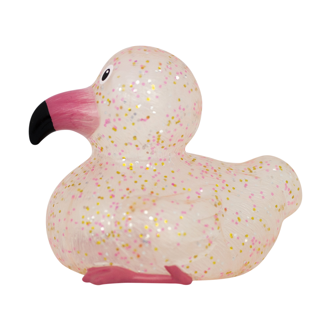 Glitzernde rosa Flamingo-Ente