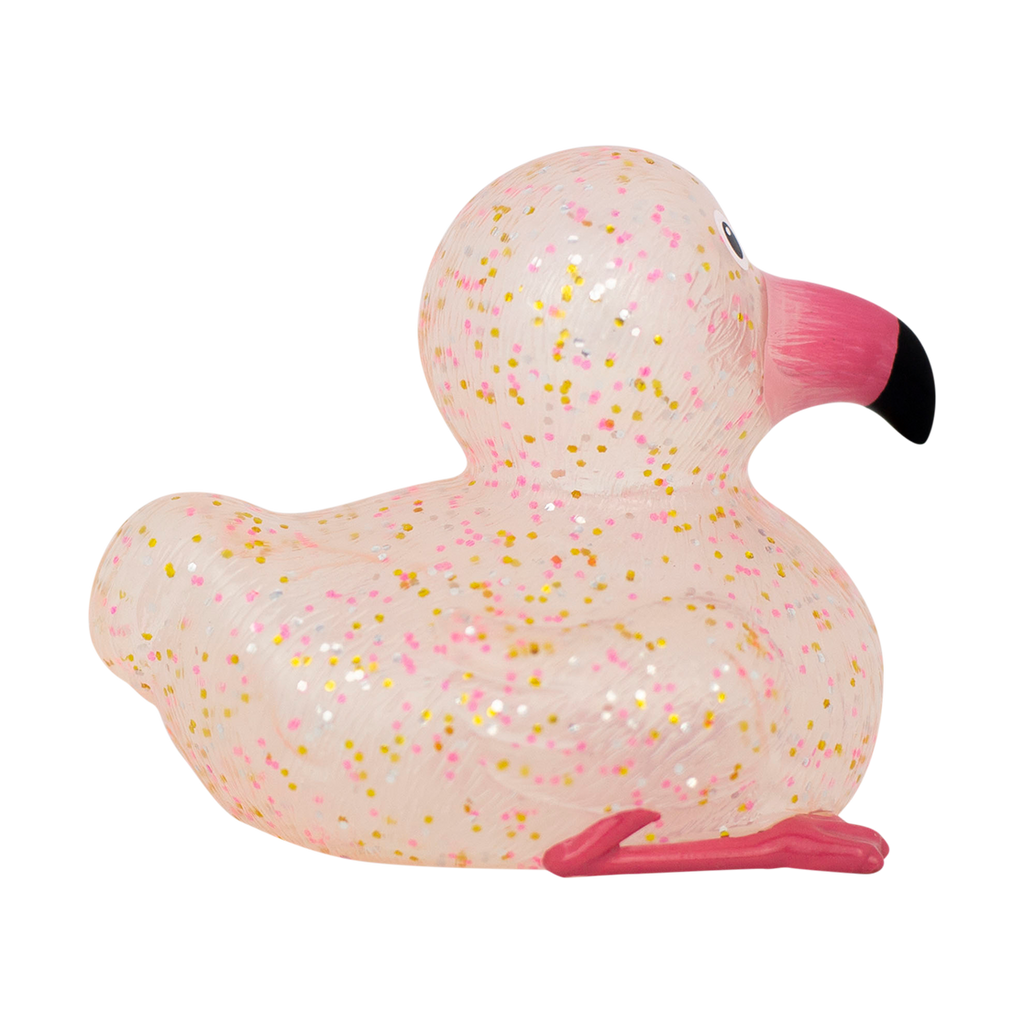 Glitzernde rosa Flamingo-Ente