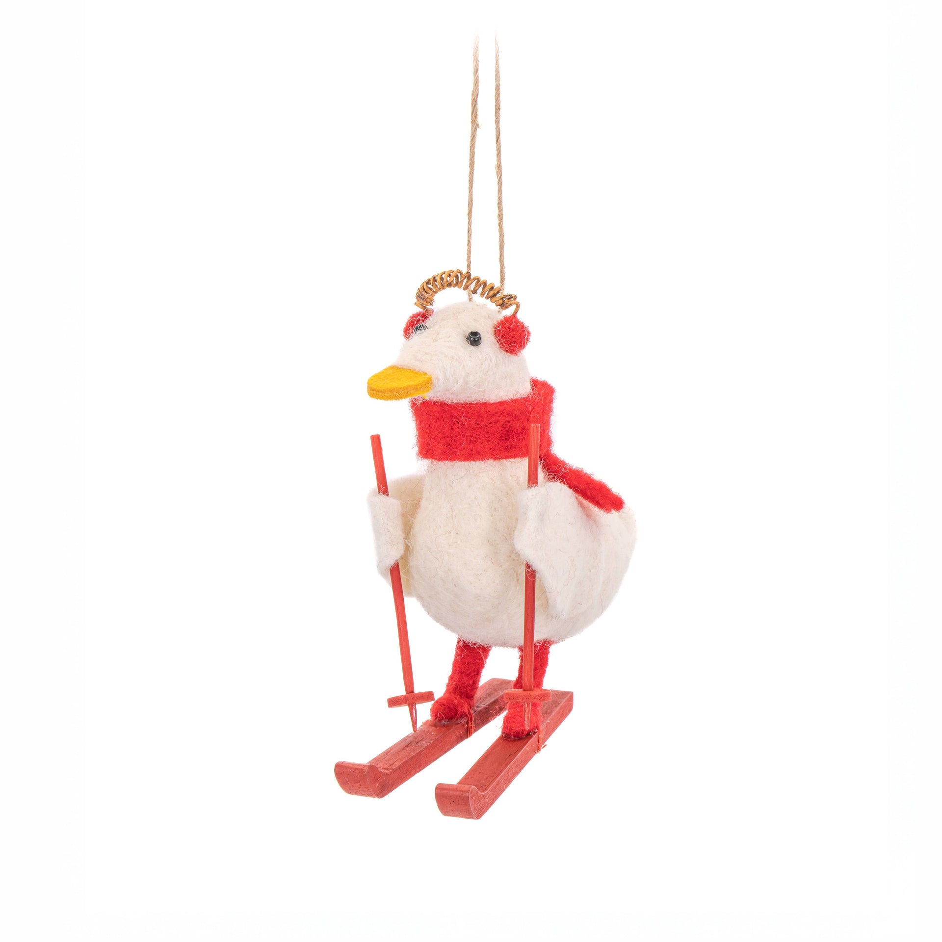 Hanging decoration Skiing Duck