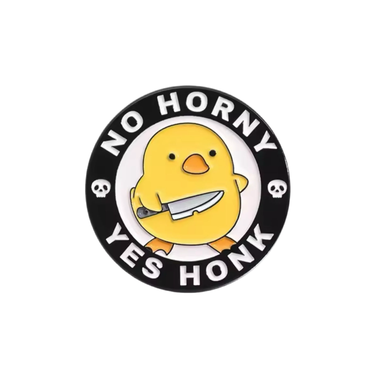 Pin’s Canard Jaune "No Horny Yes Honk"