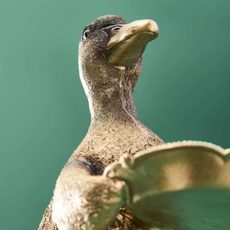 Gold Duck Card Holder, Resin