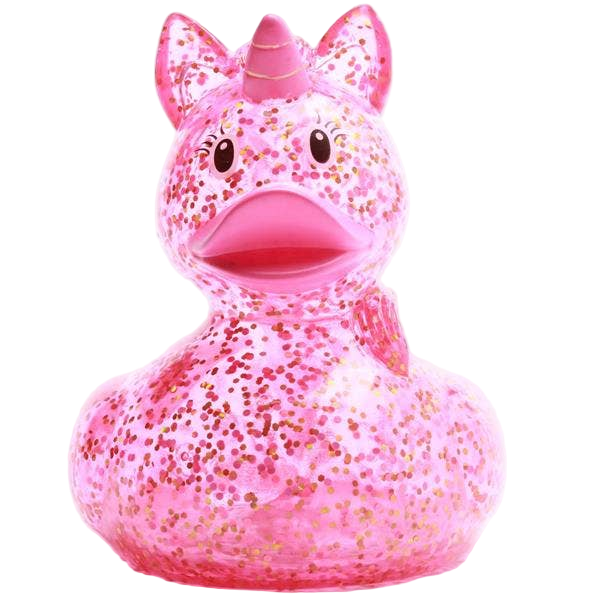 Glitzernde rosa Einhorn-Ente
