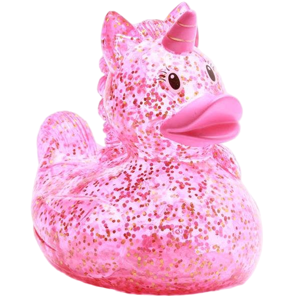 Glitzernde rosa Einhorn-Ente