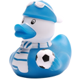 Blaue Fußballfan-Ente