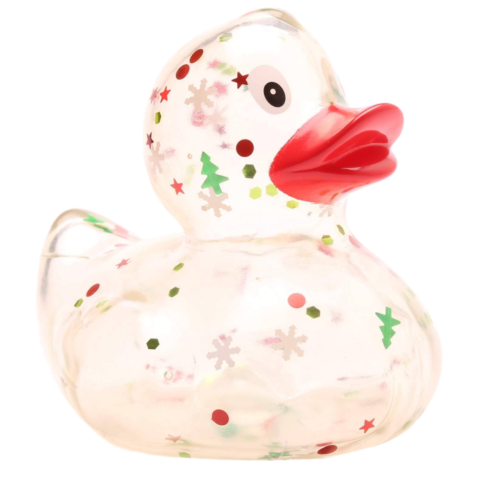 canard classique a paillettes de noel rouge
