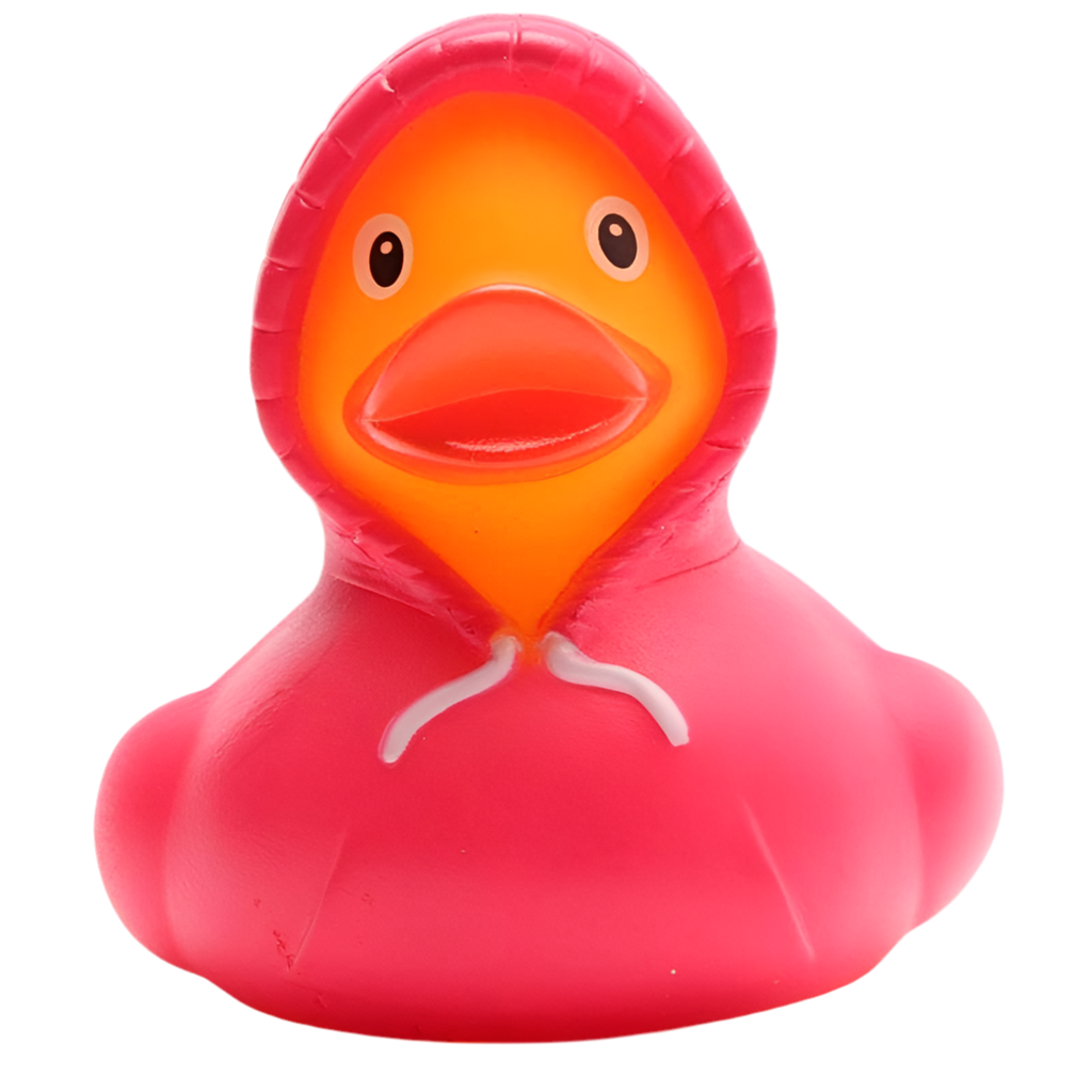 canard-sweat-a-capuche-rose-duckshop