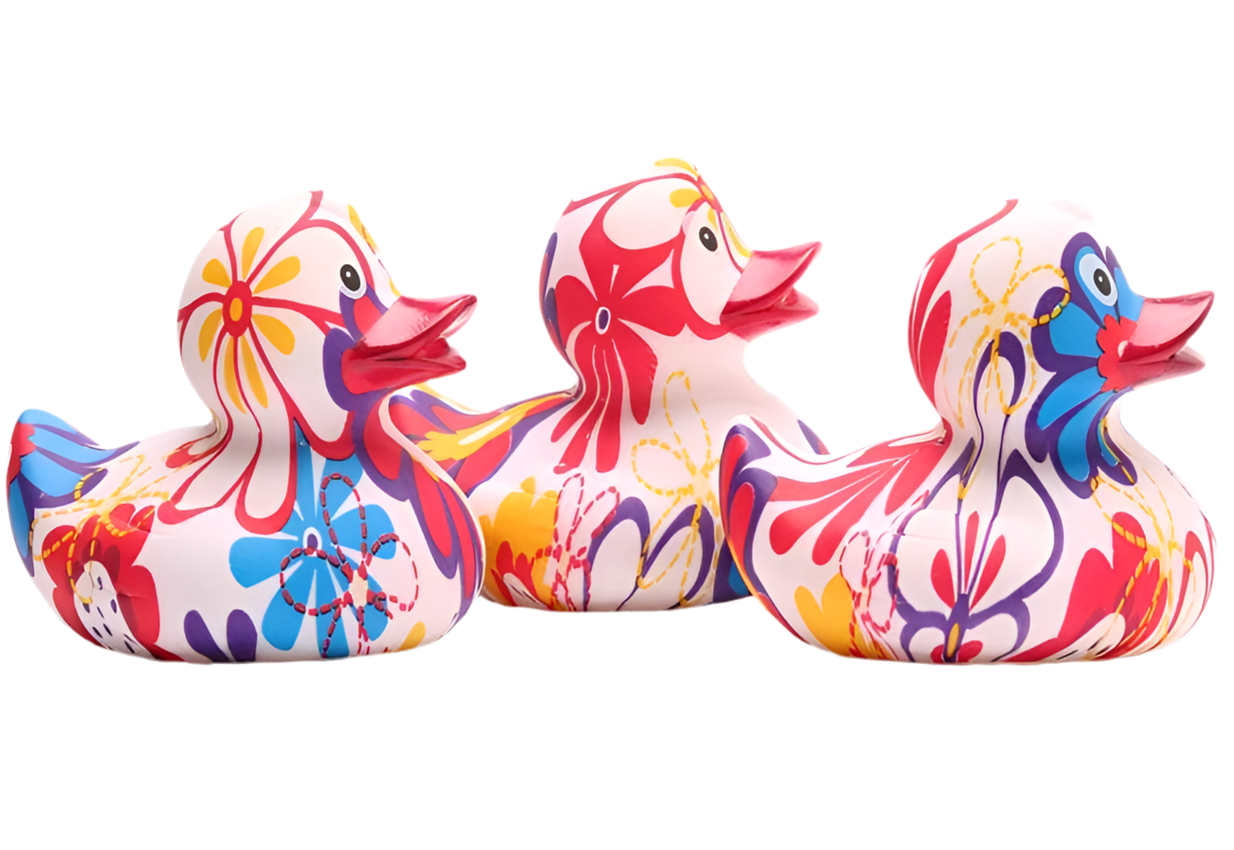 Klassische Flower-Power-Ente