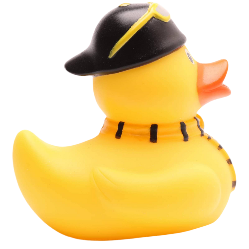 Gelb-schwarze Fußball-Fan-Ente