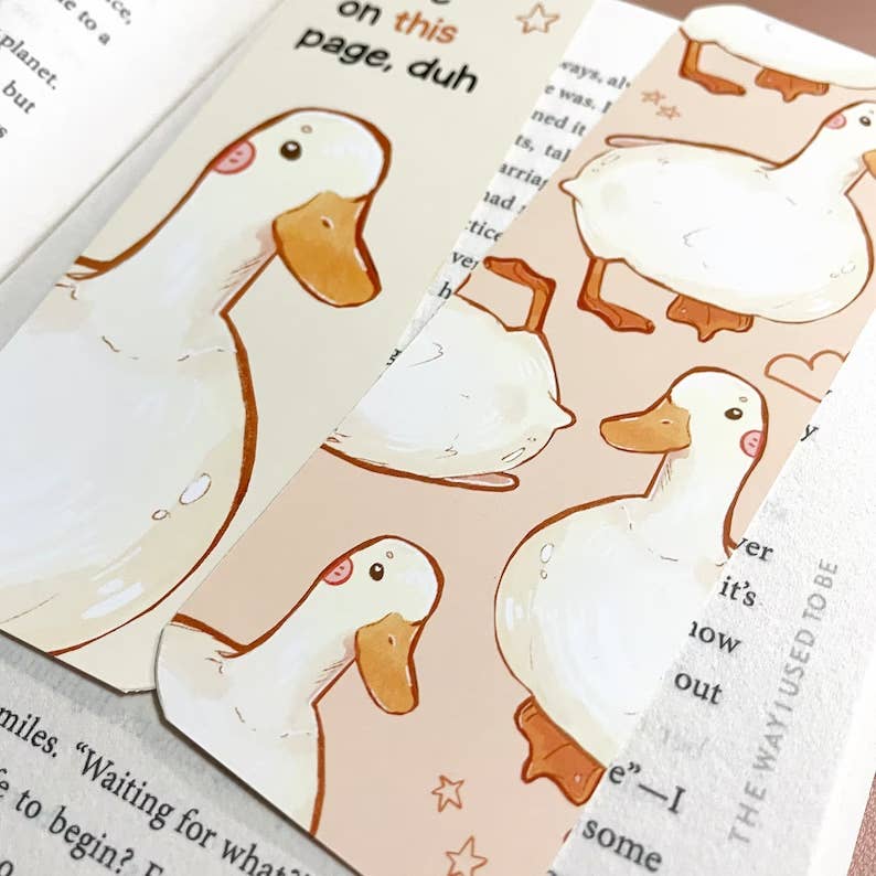 Enten-Lesezeichen „Sie sind auf dieser Seite“
