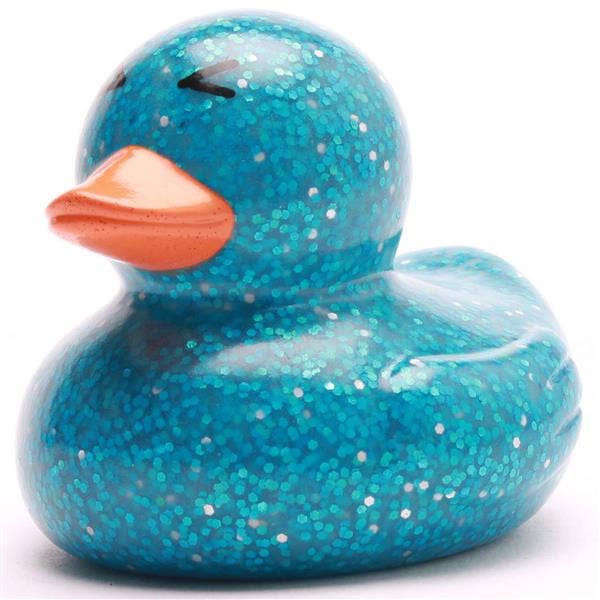 Glitzer-Ente – Blau