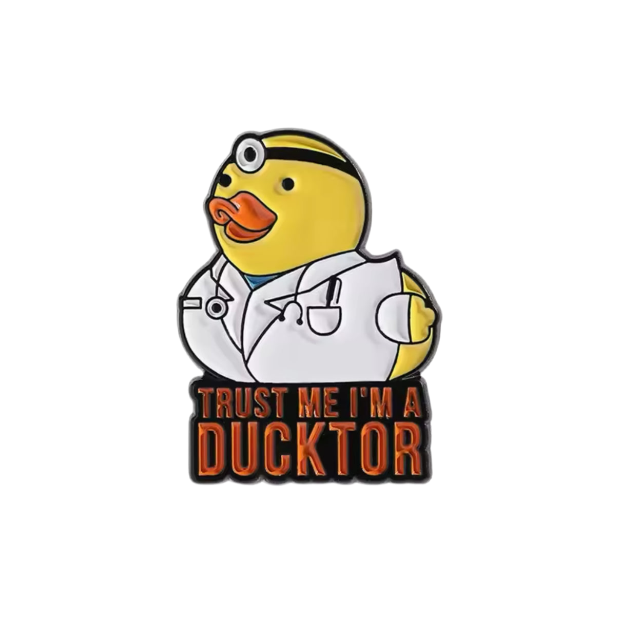 Pin's Canard Jaune "Trust Me I'm Ducktor"