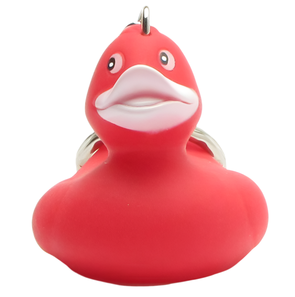 porte cles canard rouge