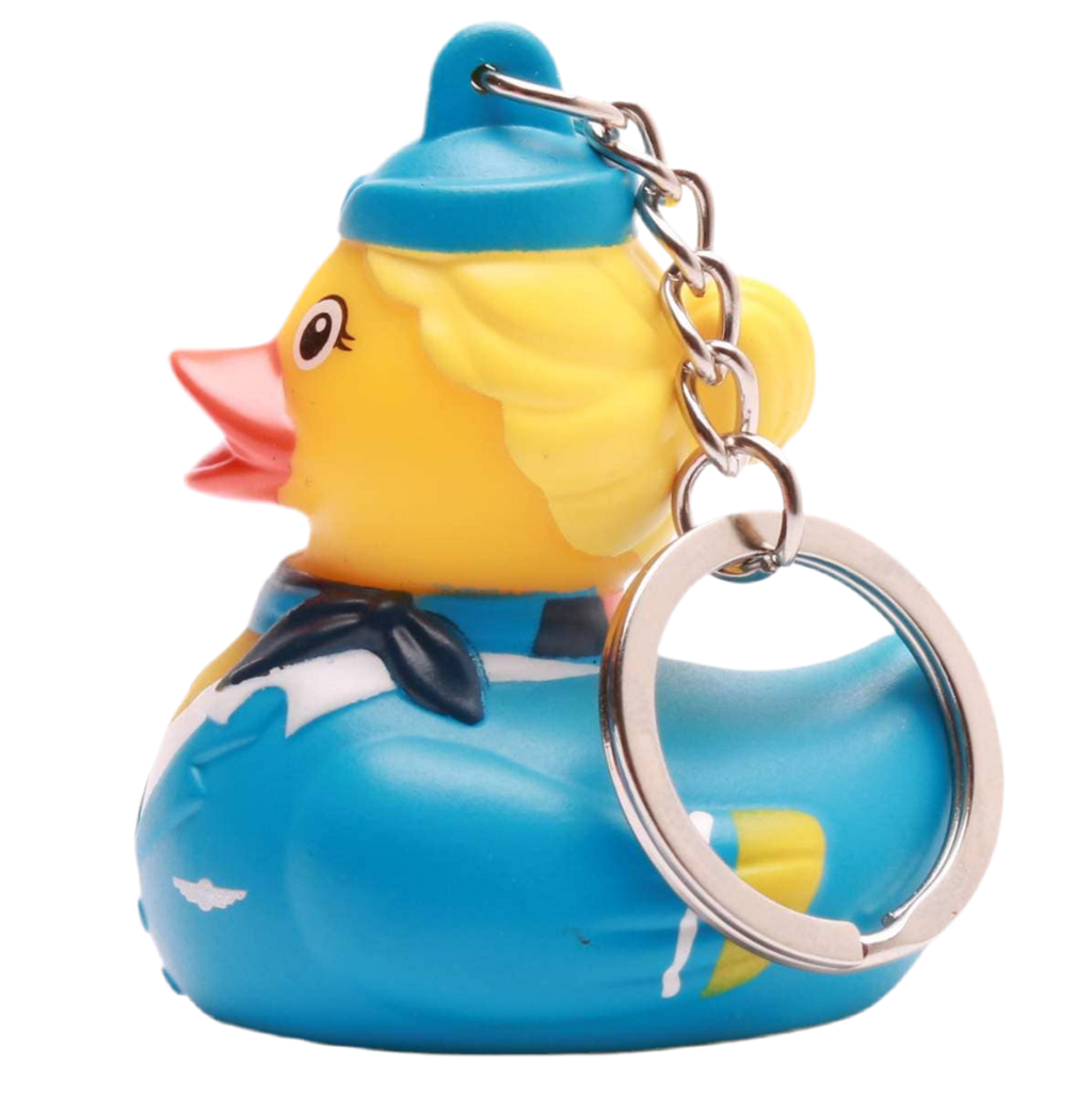 Porte-clés Canard Hôtesse de l'air Blonde
