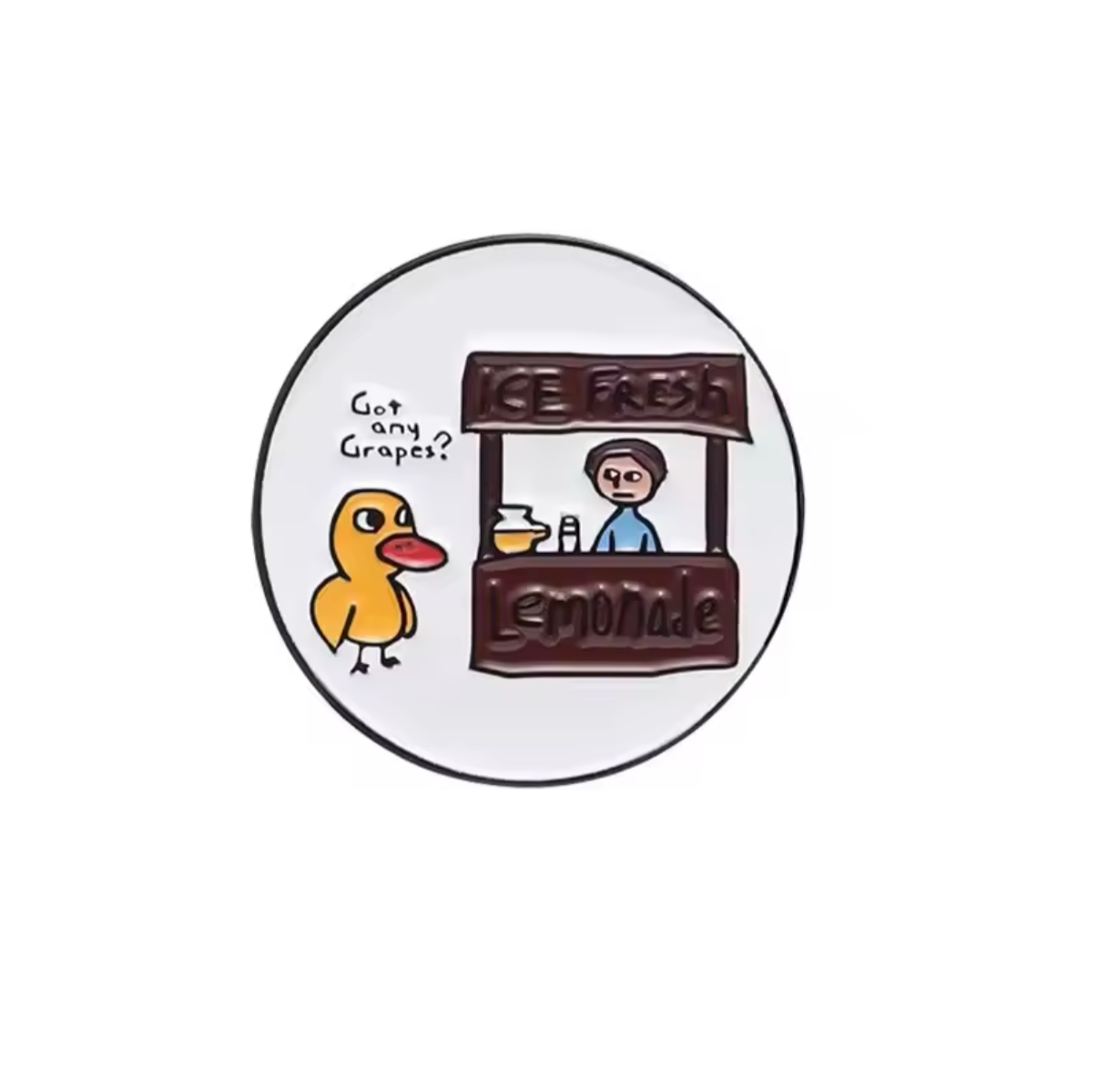 Yellow Duck Pin "Got any Grapes?"