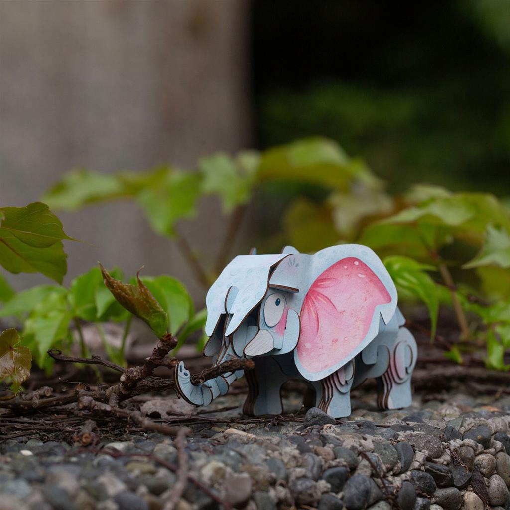 Puzzle 3D Construction - Eléphant D'Afrique