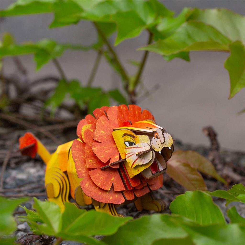 Puzzle 3D Construction - Lion