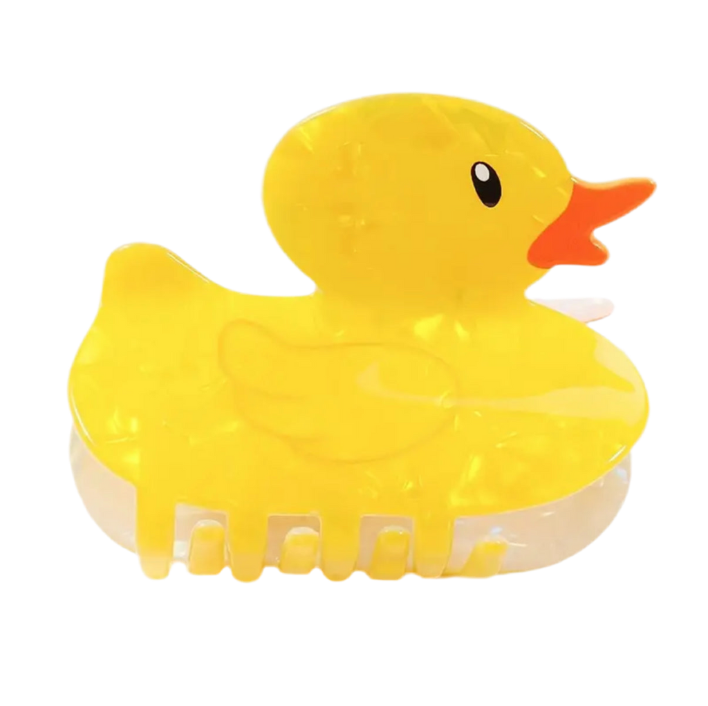 pince a cheveux canard jaune
