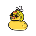 Pin’s Canard Jaune avec Casque à Hélice