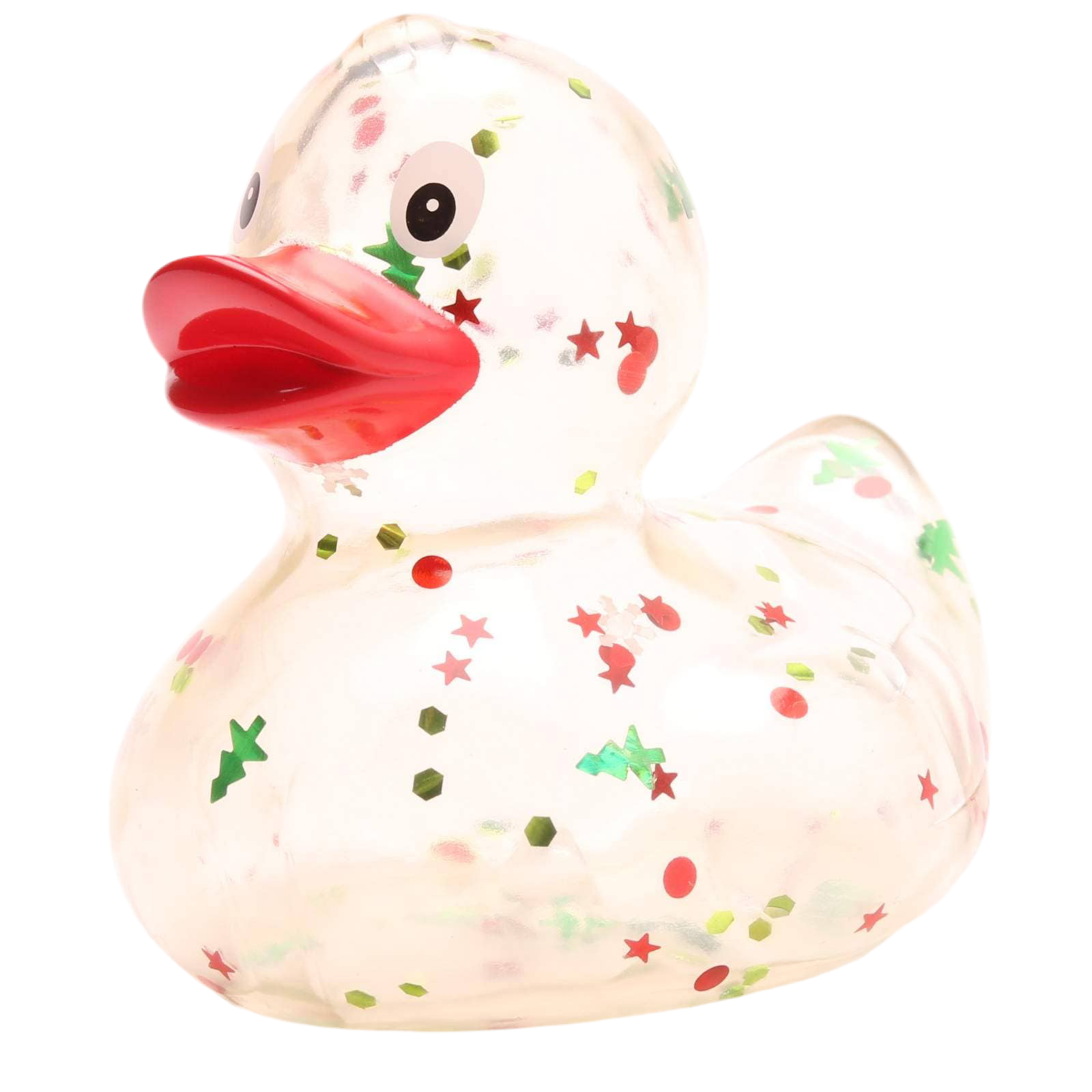 canard classique a paillettes de noel rouge