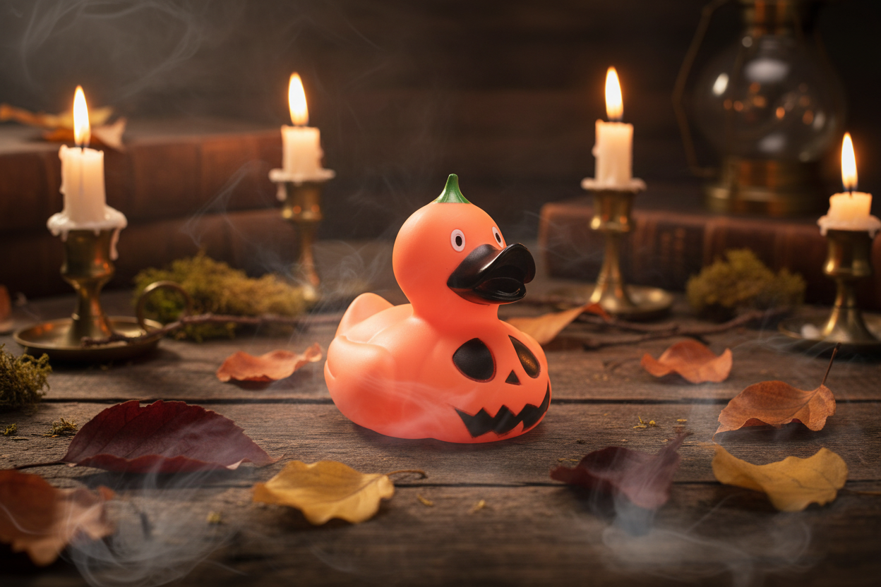 Canard Citrouille d'Halloween