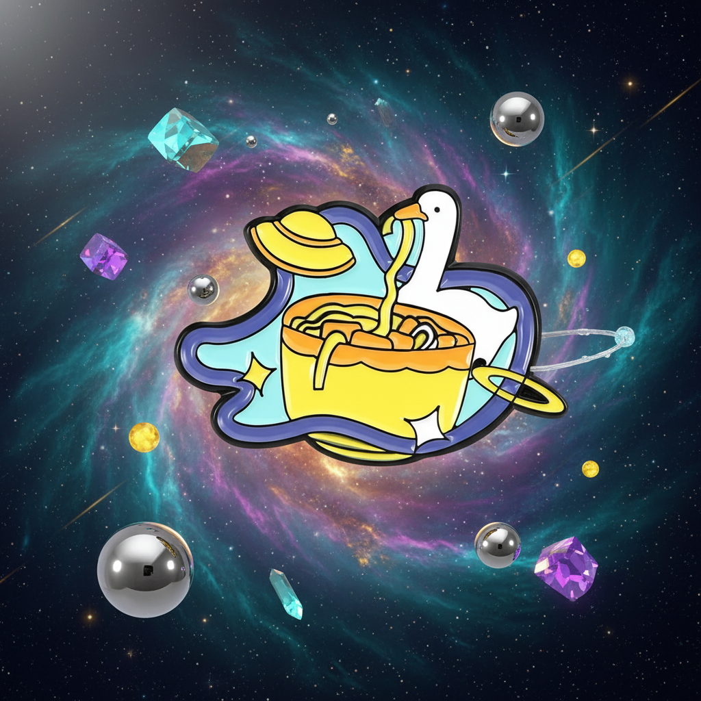 Pin's Canard Blanc "Space Noodle"